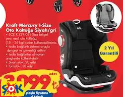 KRAFT MERCURY I-SİZE OTO/ARABA KOLTUĞU SİYAH/GRİ KRAFT MERCURY I-SİZE OTO/ARABA KOLTUĞU SİYAH/GRİ